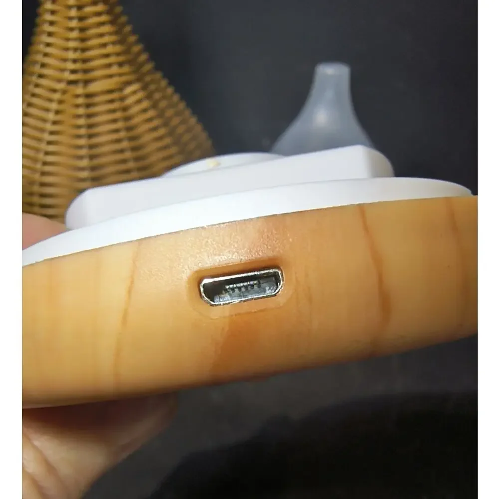 1846.  Mahli Aroma Therapy Diffuser Wicker Top USB Port Rainbow Lights